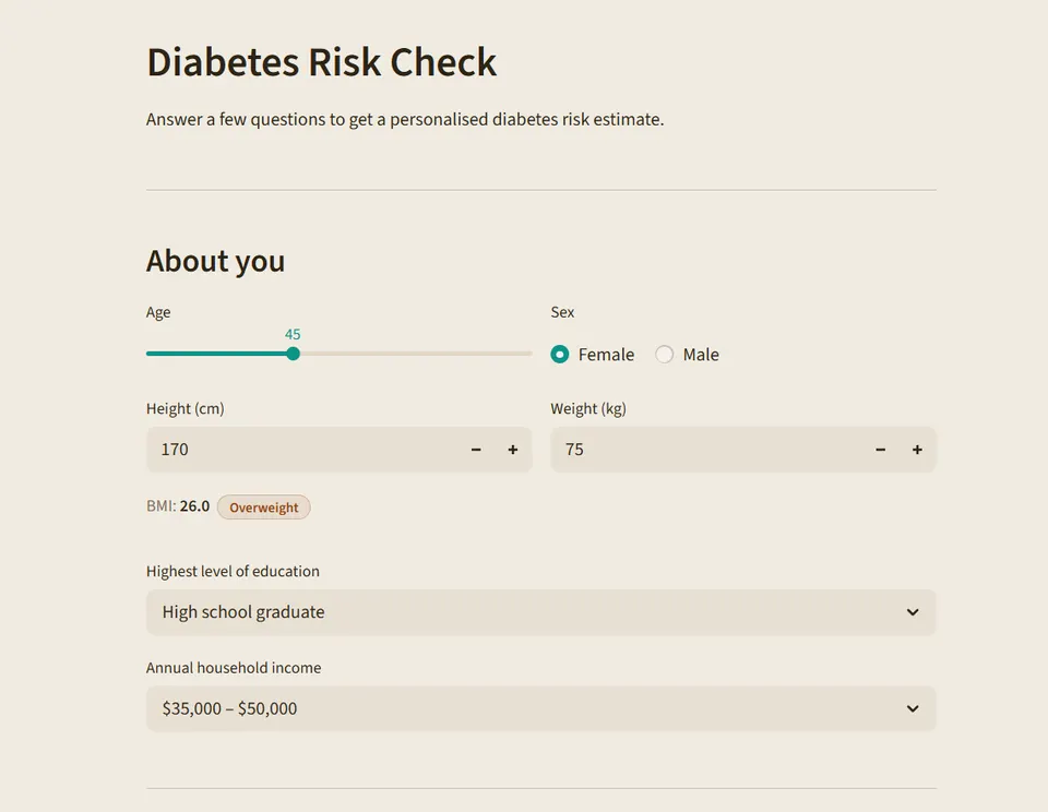Diabetes Risk Check